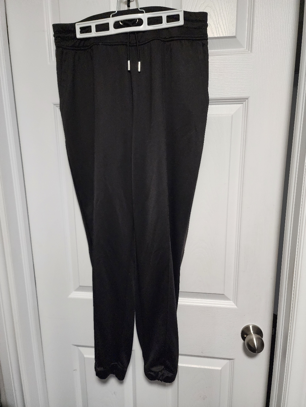 Guess Black Satin Drawstring Jogger Pants